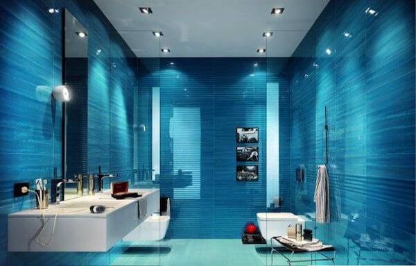 En Popüler Mavi Banyo Dekorasyonu Örnekleri