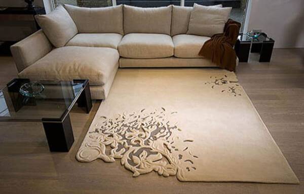 Mavi Beyaz Vizon Modern Hali Hs97029et