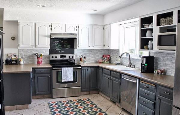 Gri Beyaz Mutfak Dekorasyonu Örnekleri