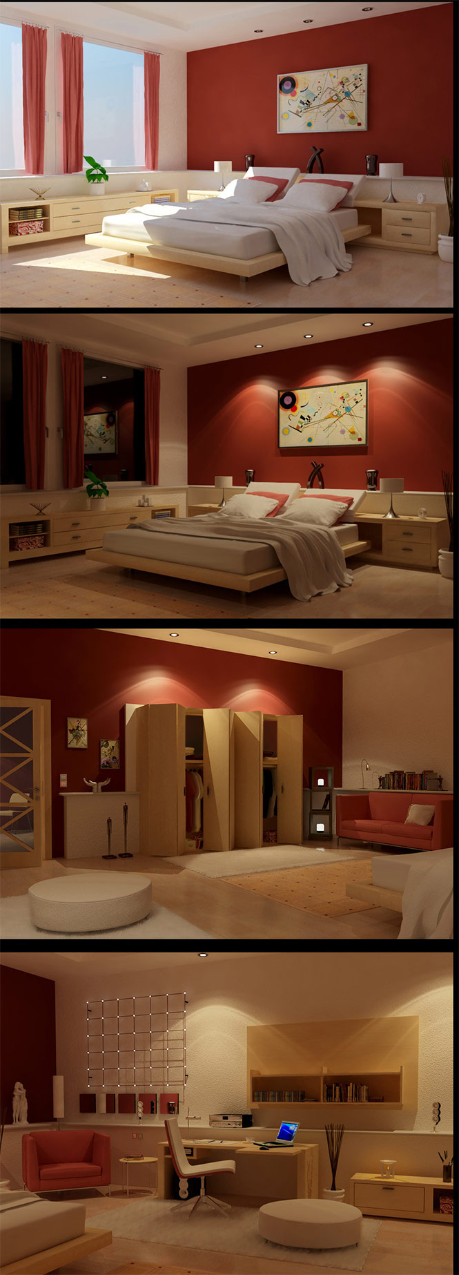 modern yatak odaları