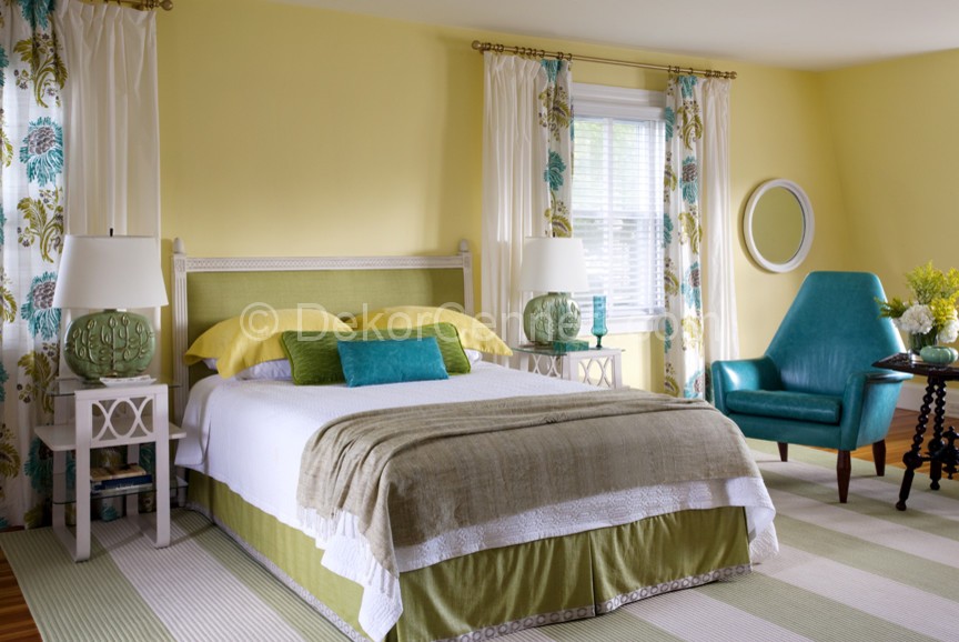 Sarı Renk Yatak Odası Dekorasyonu 2021