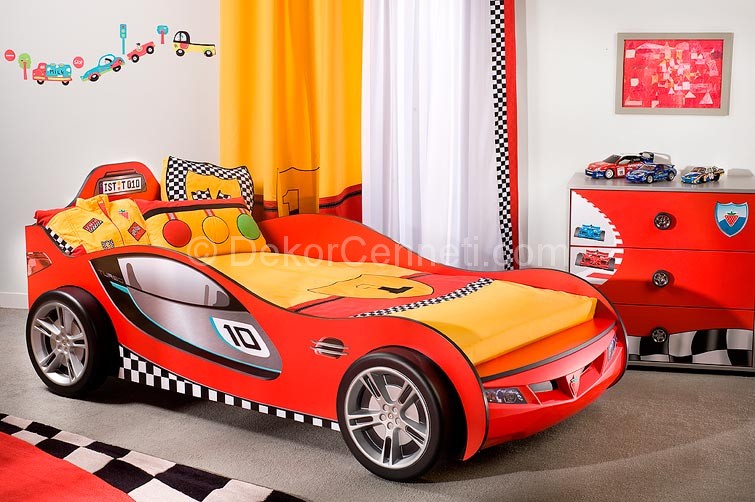 bizon Marco Polo Dekorasyon arabalı çocuk yatağı